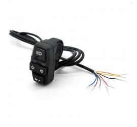 Botonera manillar de intermitencia, luces y claxon – Modelo 5 – cable 1,5m  (